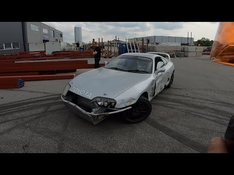 TOYOTA SUPRA ICE BEATER TEST IN THE BACKYARD