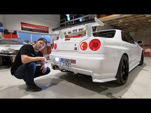 NISSAN SKYLINE R34 GTR LED RYGGELYS FRA KAMLED AS