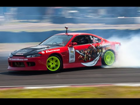 Me driving the Driftmonkey Nissan S15 at GATEBIL Bergen 2010